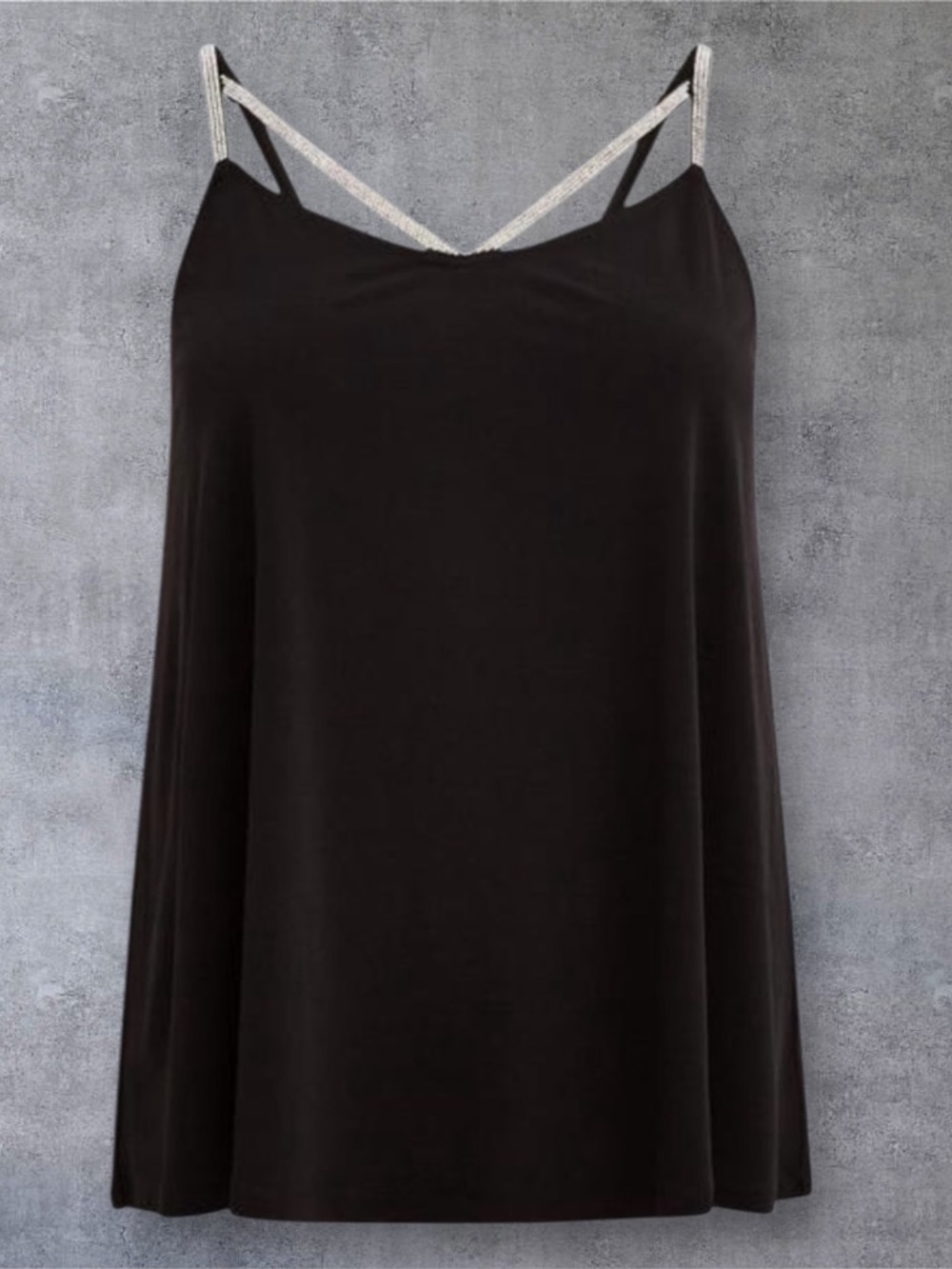 Torrid Rhinestone Jewel Strappy Swing Tank Cami Size 1X